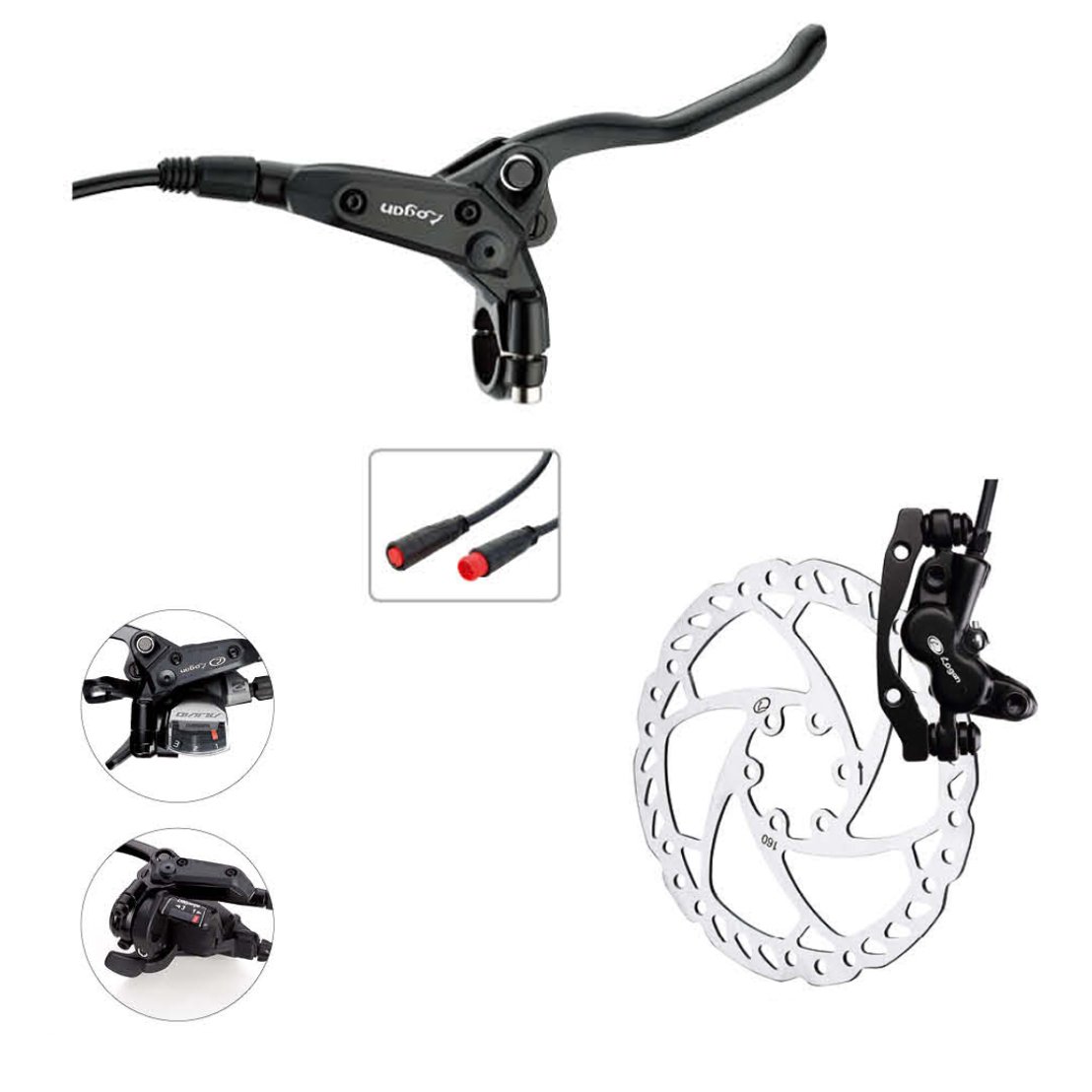 Hot Sale Electric Mountain Fat Bicycle Hydraulic Disk Brake Logan 4 Piston 2 Fingers Mountain Bike Hydraulic Disc Brake
